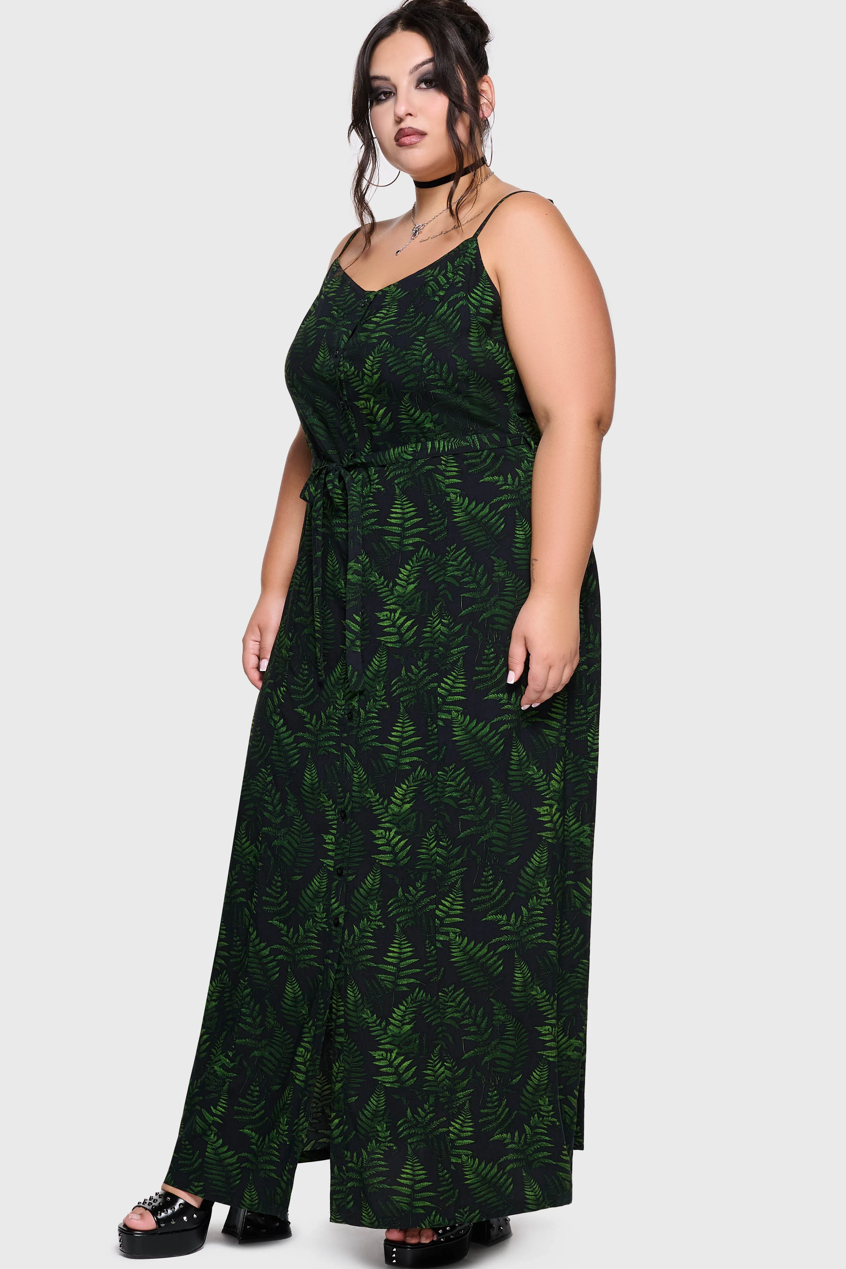 Cottage Chorus Maxi Dress [BLACK/GREEN] - Image 10