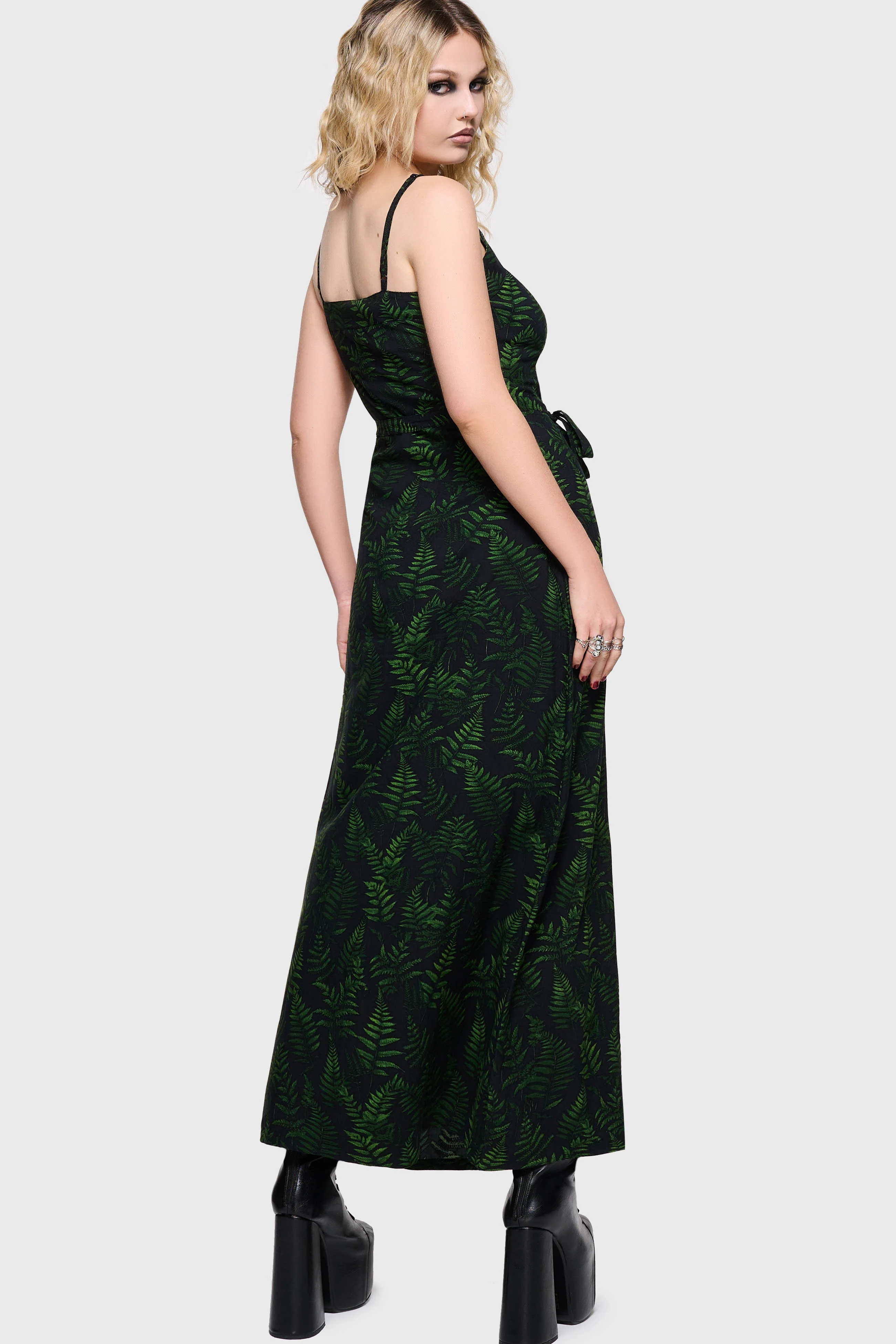 Cottage Chorus Maxi Dress [BLACK/GREEN] - Image 3