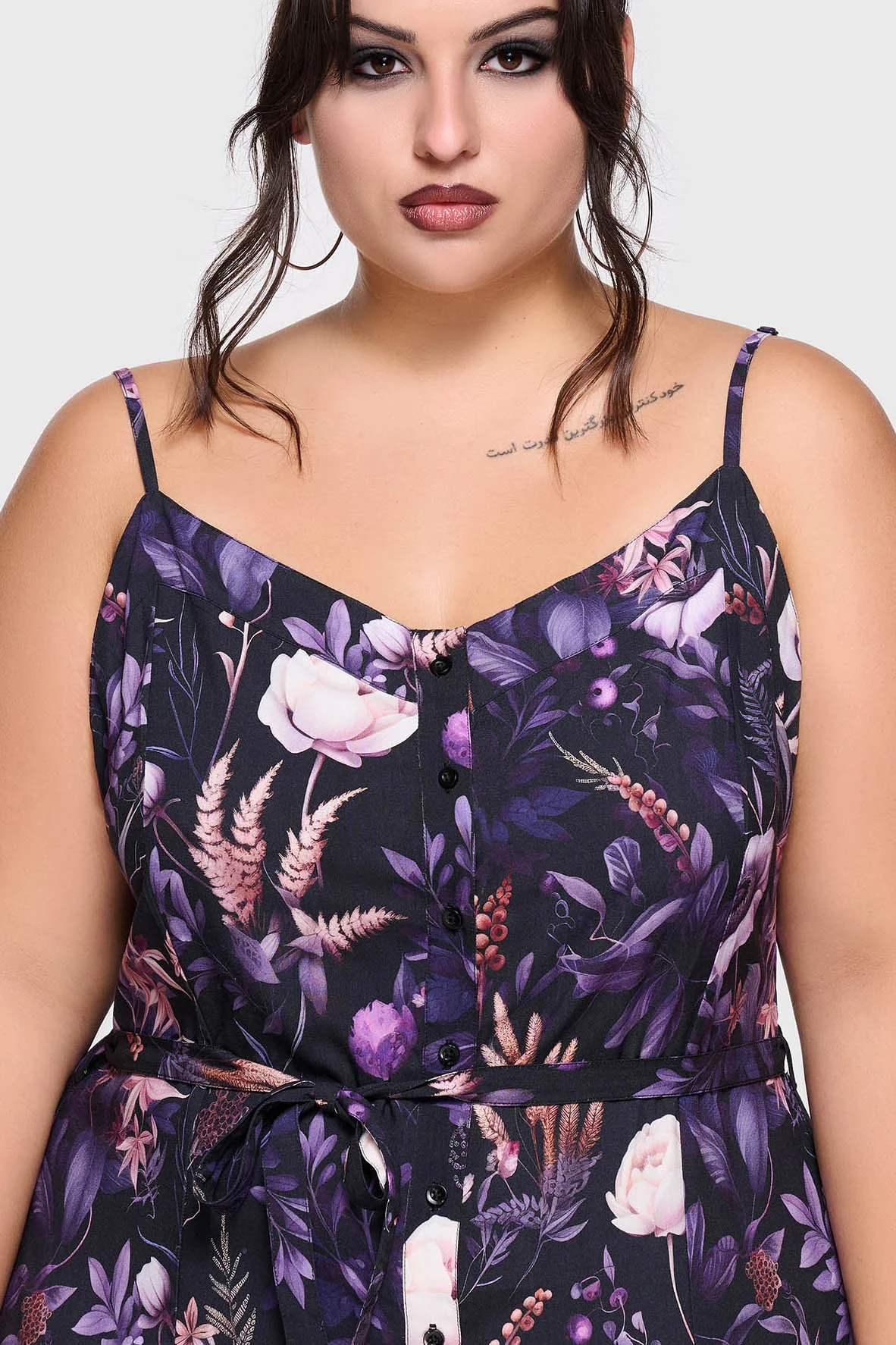 Cottage Chorus Maxi Dress [BLACK/PURPLE] - Image 6