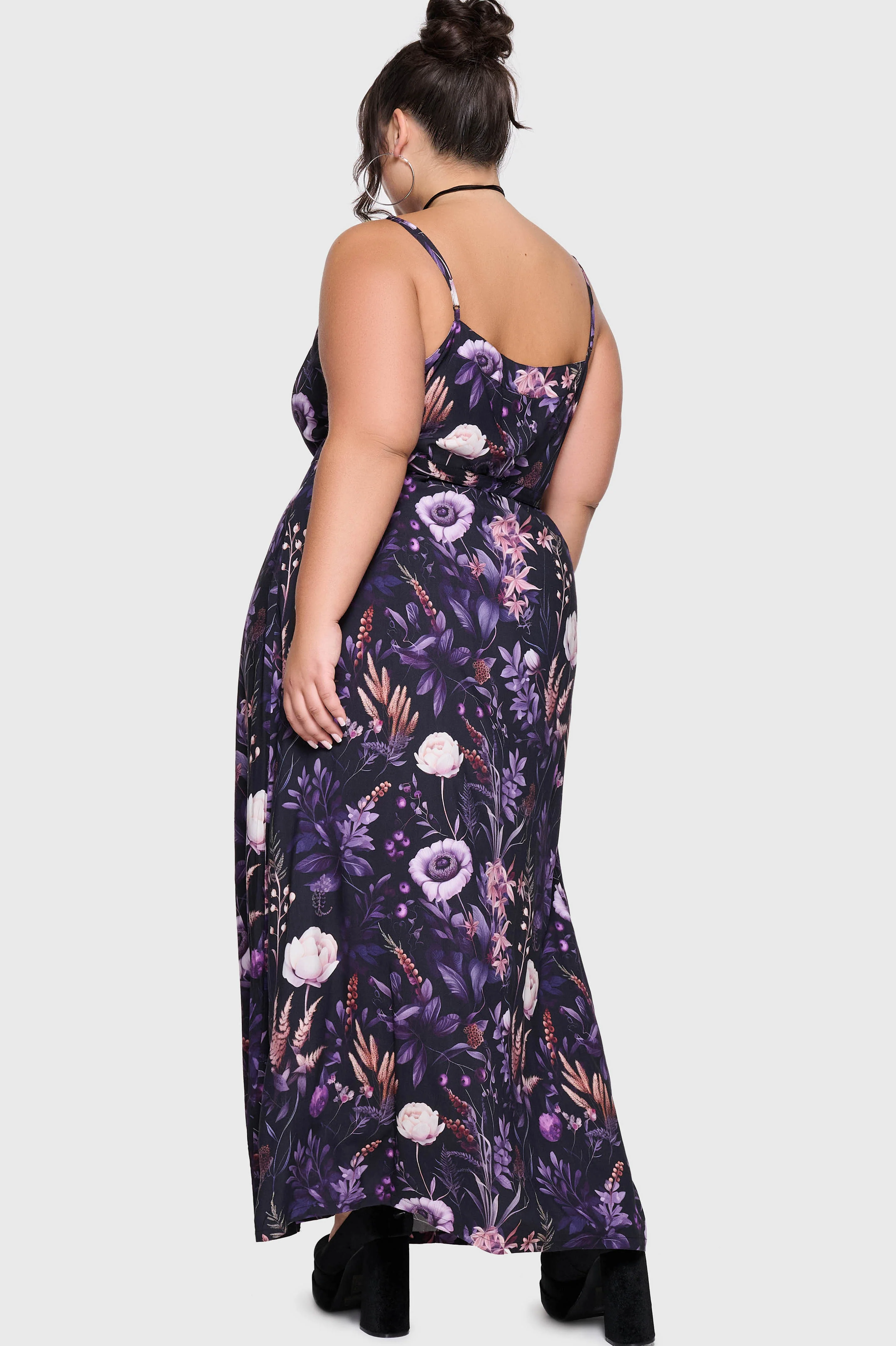 Cottage Chorus Maxi Dress [BLACK/PURPLE] - Image 8