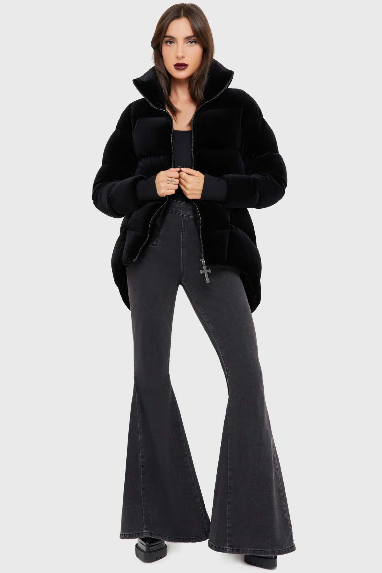 Deadliest Nightvelvet Puffer Coat [BLACK] - Image 5
