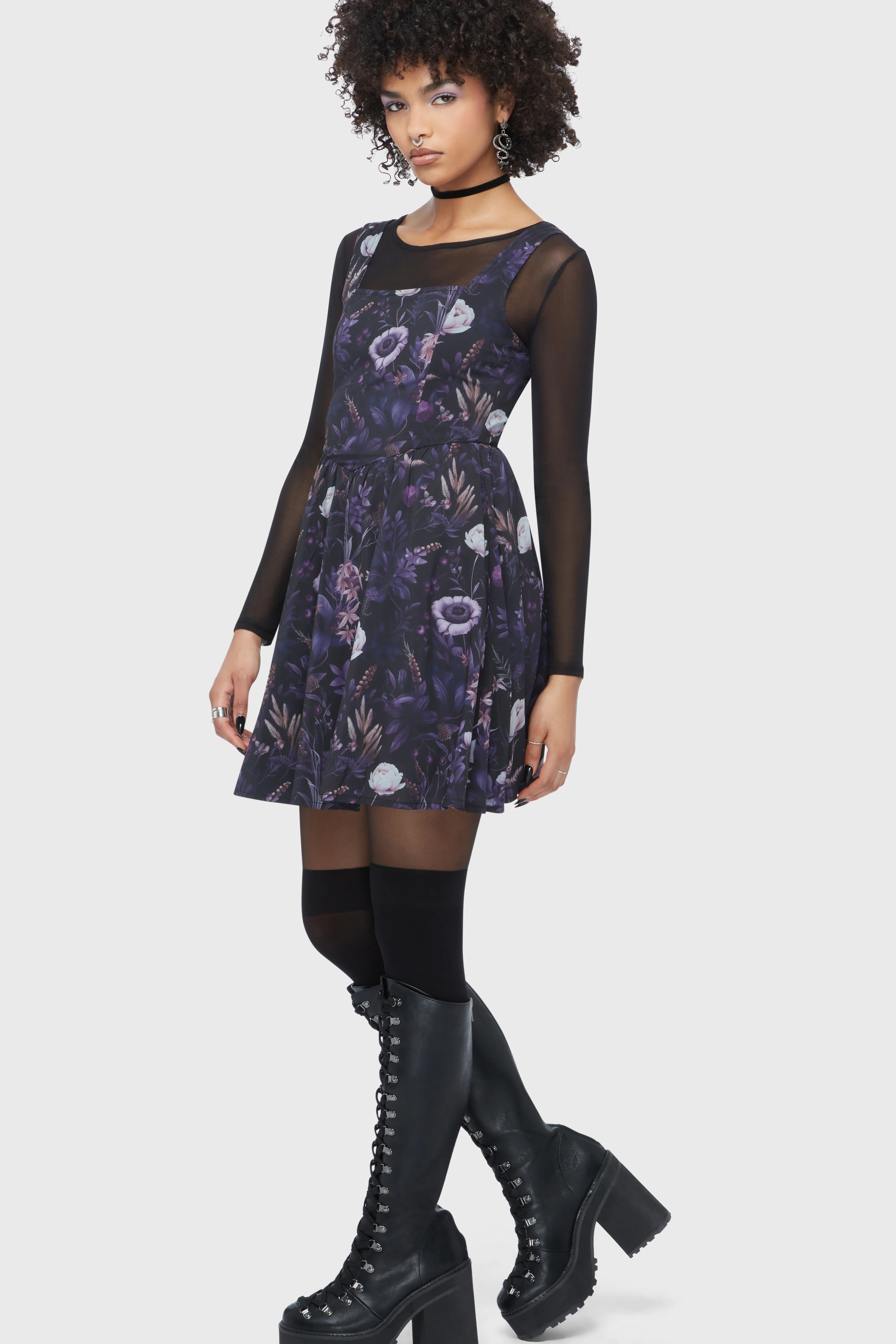 Dusk's Garden Mini Dress - Image 4