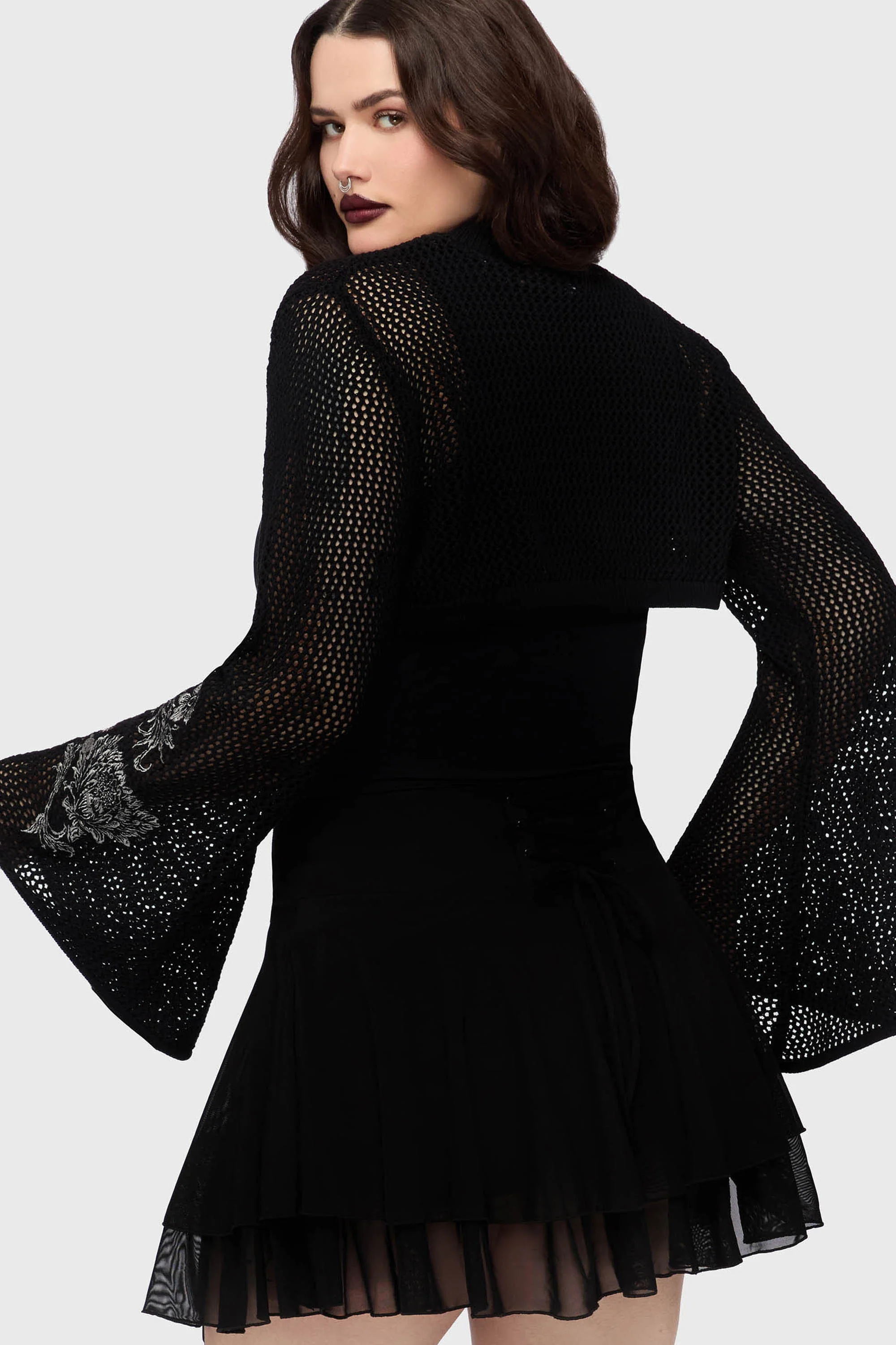 Gaia Adorned Knit Bolero - Image 10