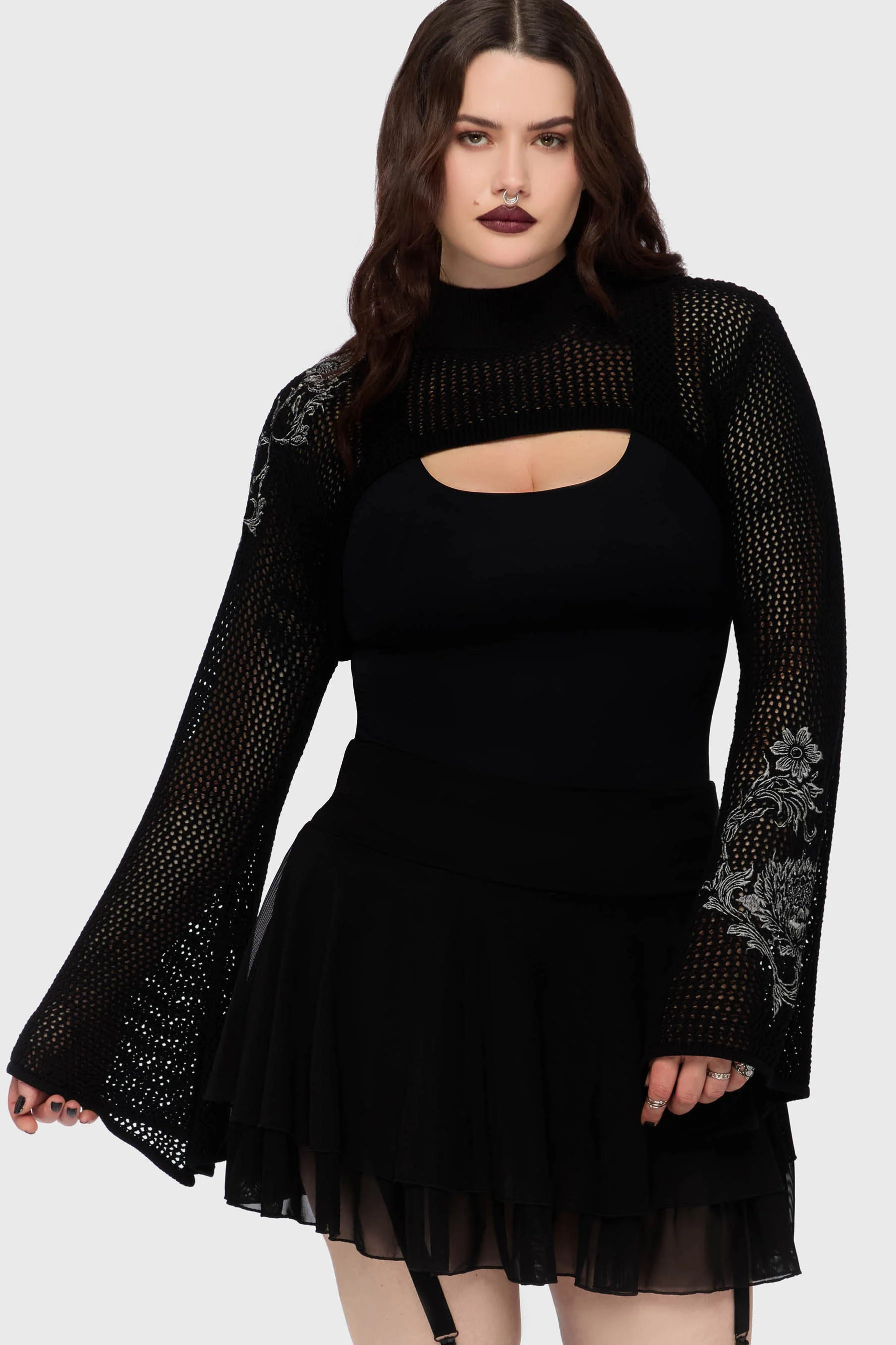 Gaia Adorned Knit Bolero - Image 6