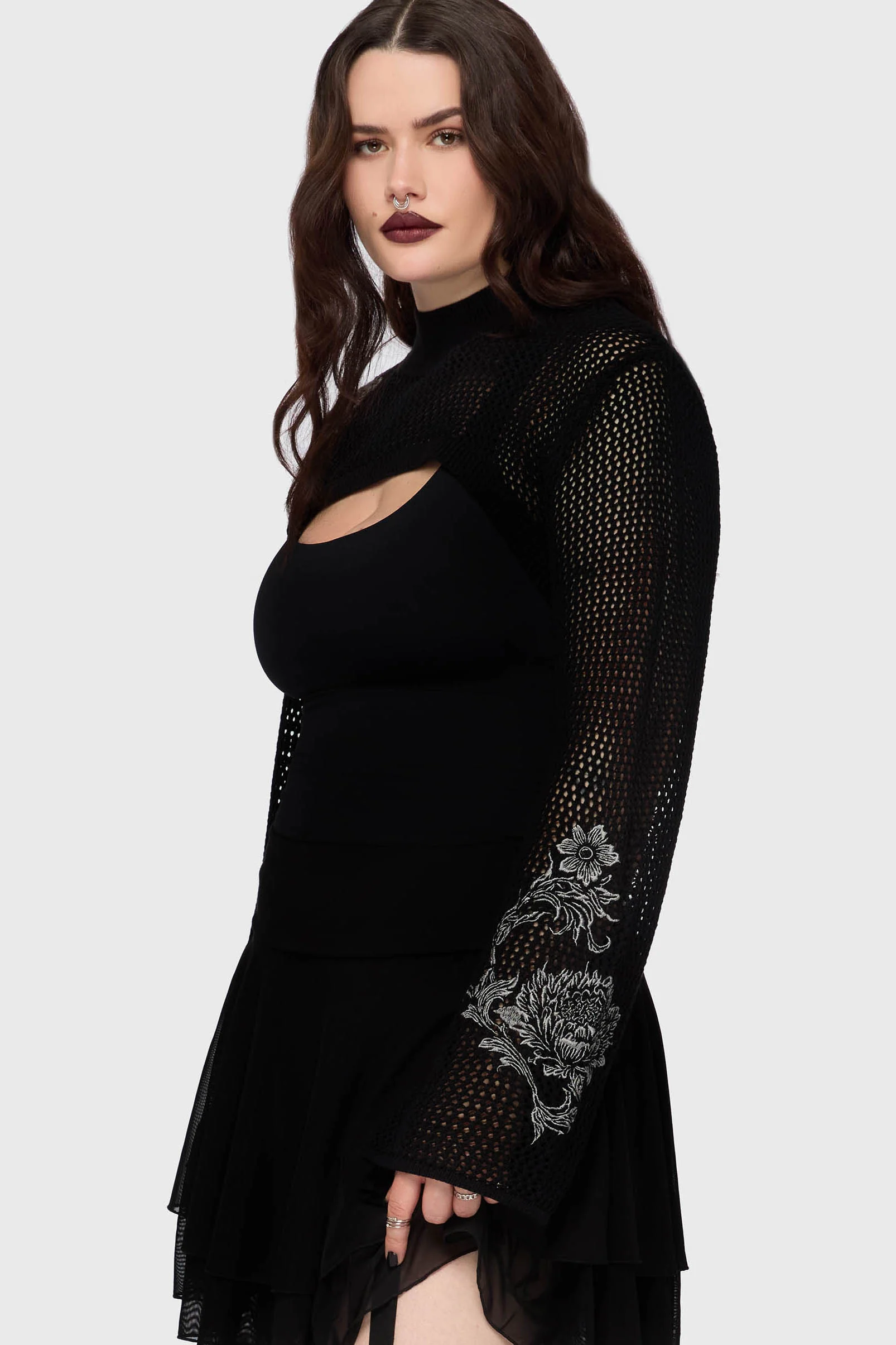 Gaia Adorned Knit Bolero - Image 8