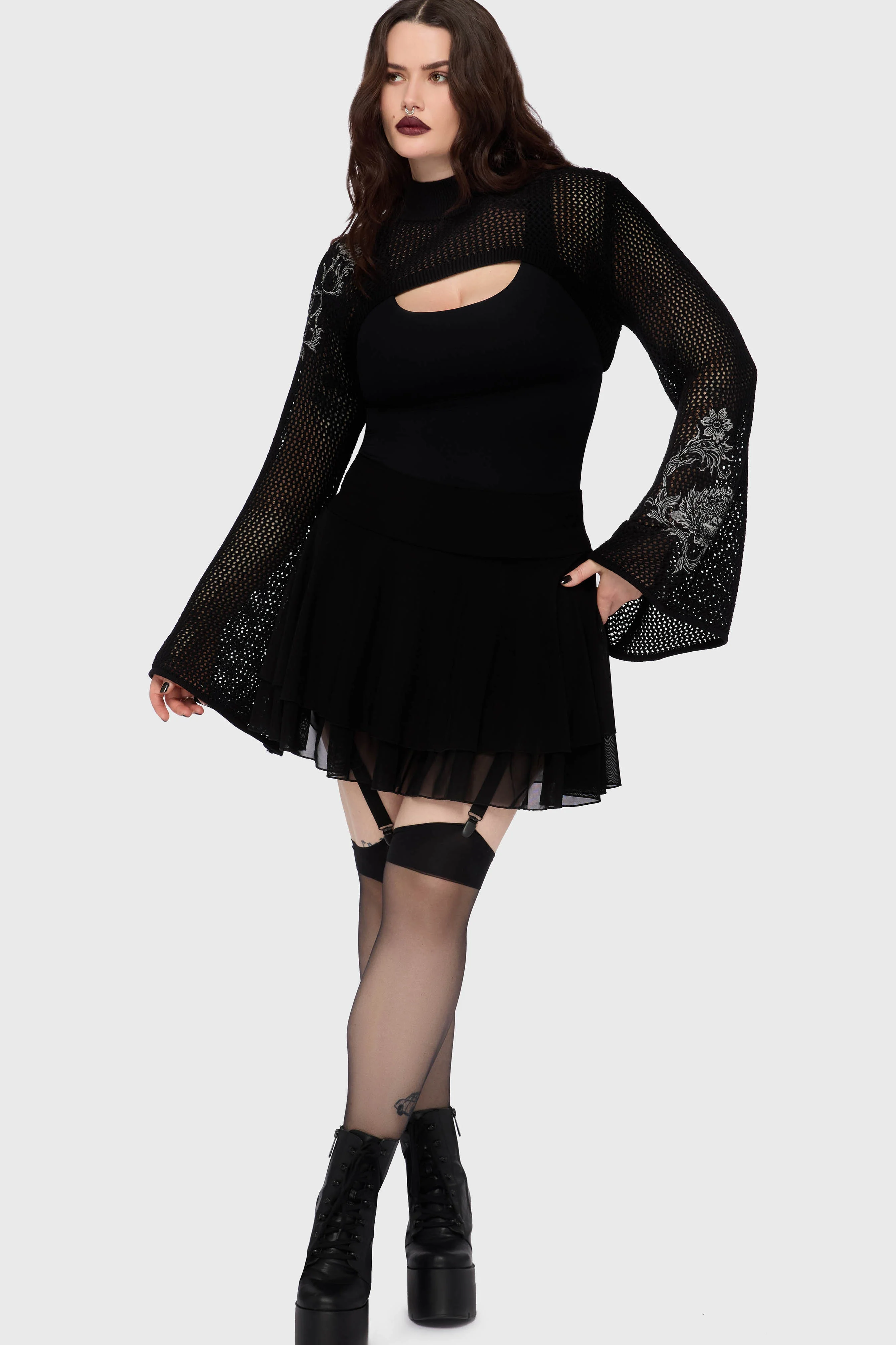 Gaia Adorned Knit Bolero - Image 9