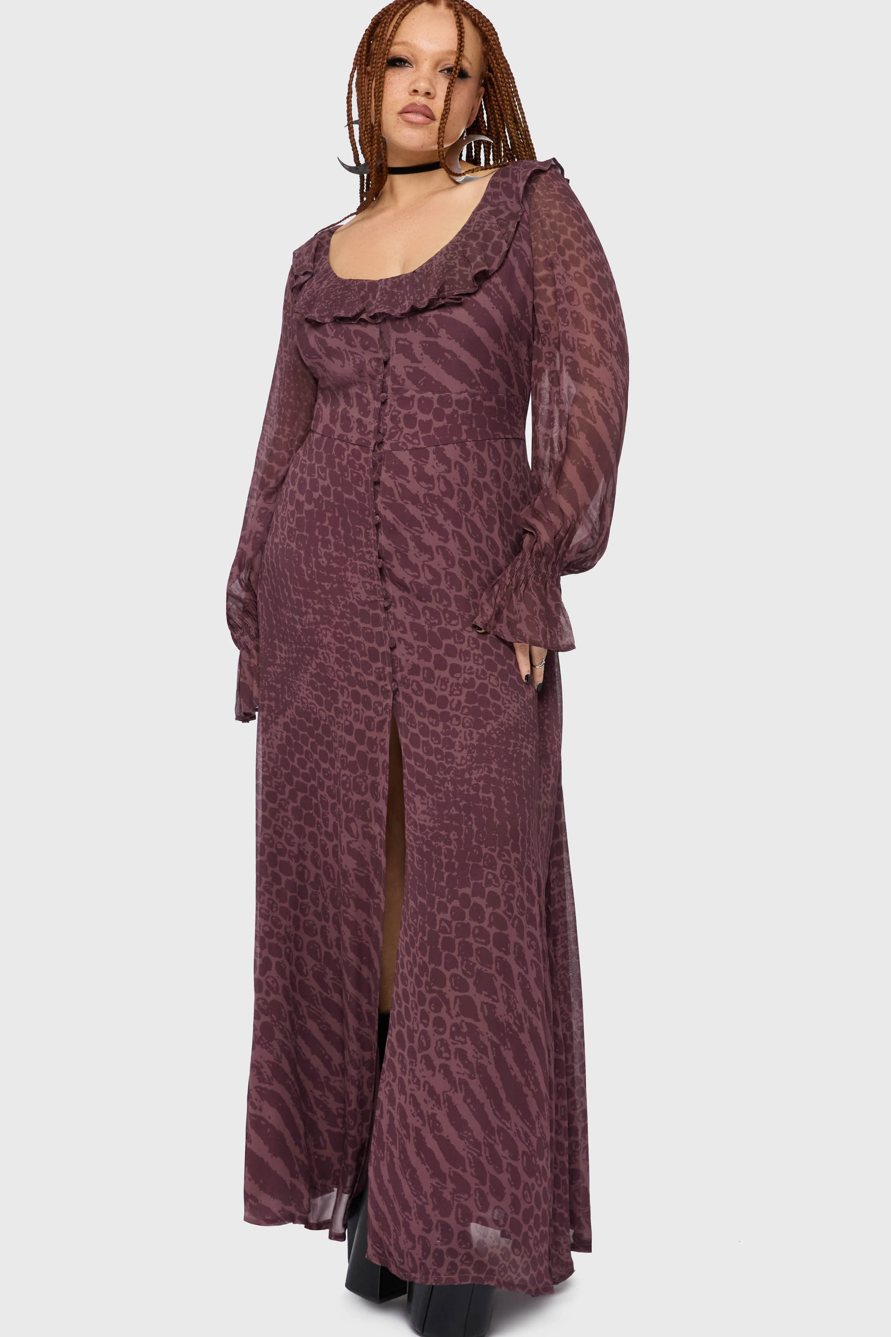 Gaia Adorned Ruffle Maxi Dress - Image 10