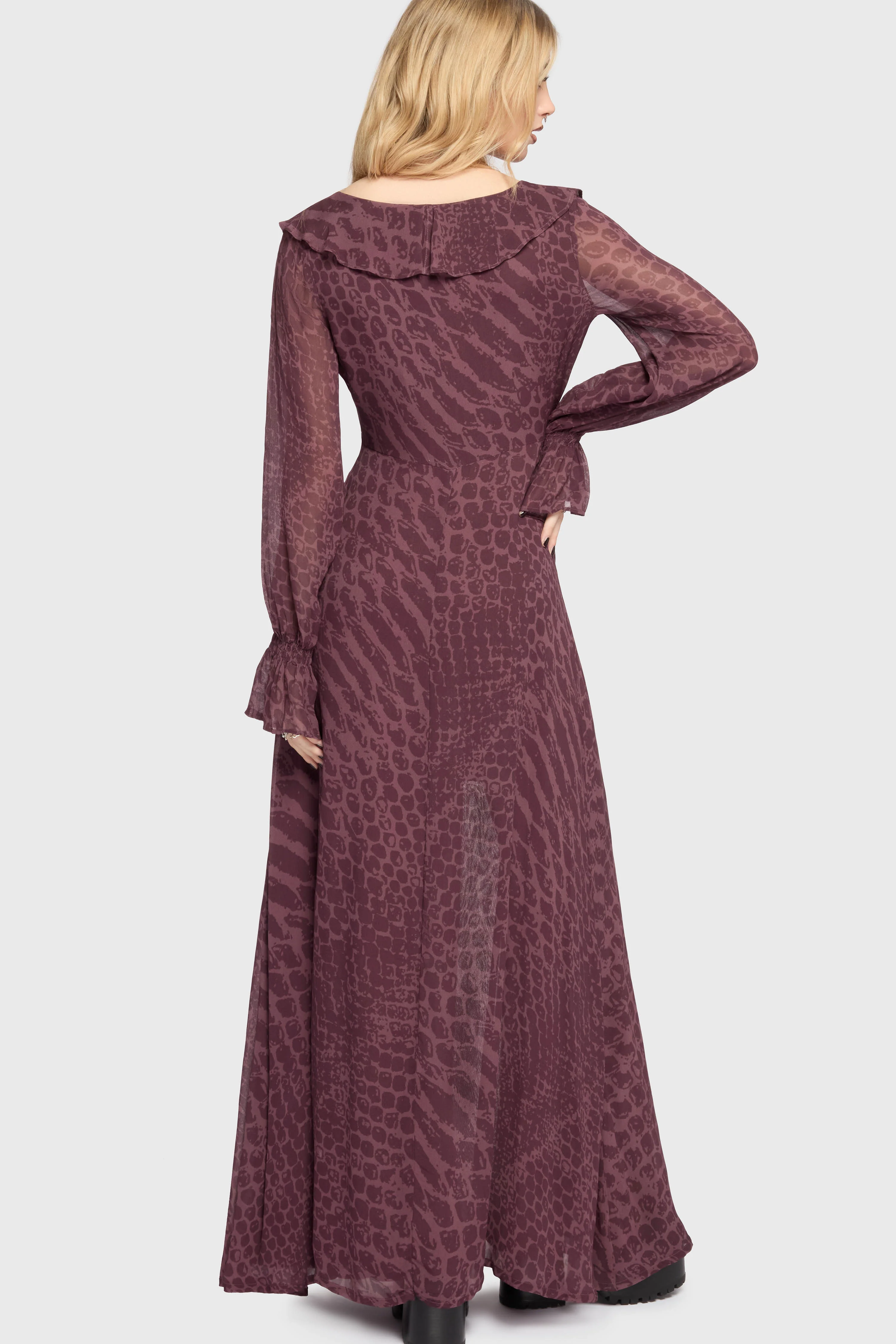 Gaia Adorned Ruffle Maxi Dress - Image 4