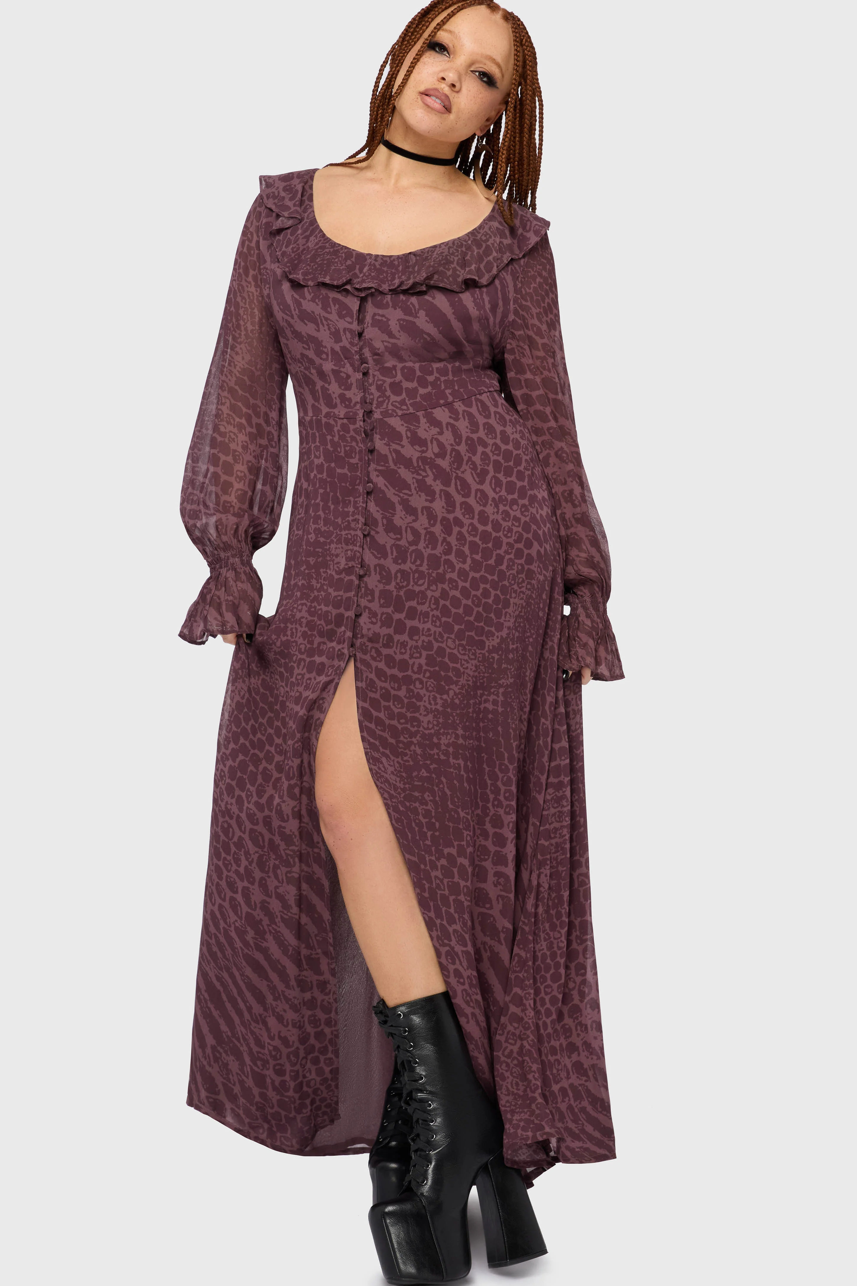 Gaia Adorned Ruffle Maxi Dress - Image 5
