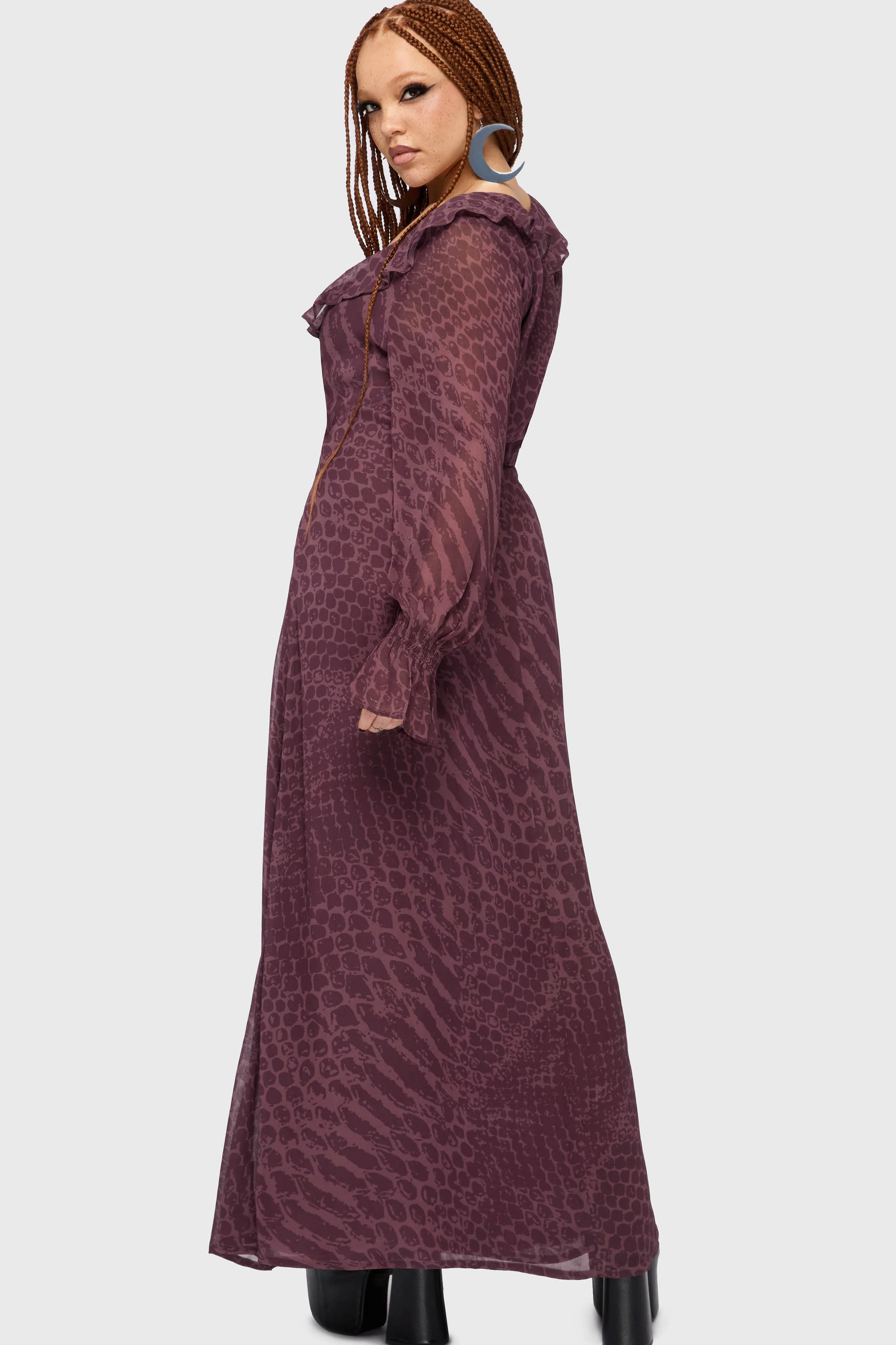 Gaia Adorned Ruffle Maxi Dress - Image 7