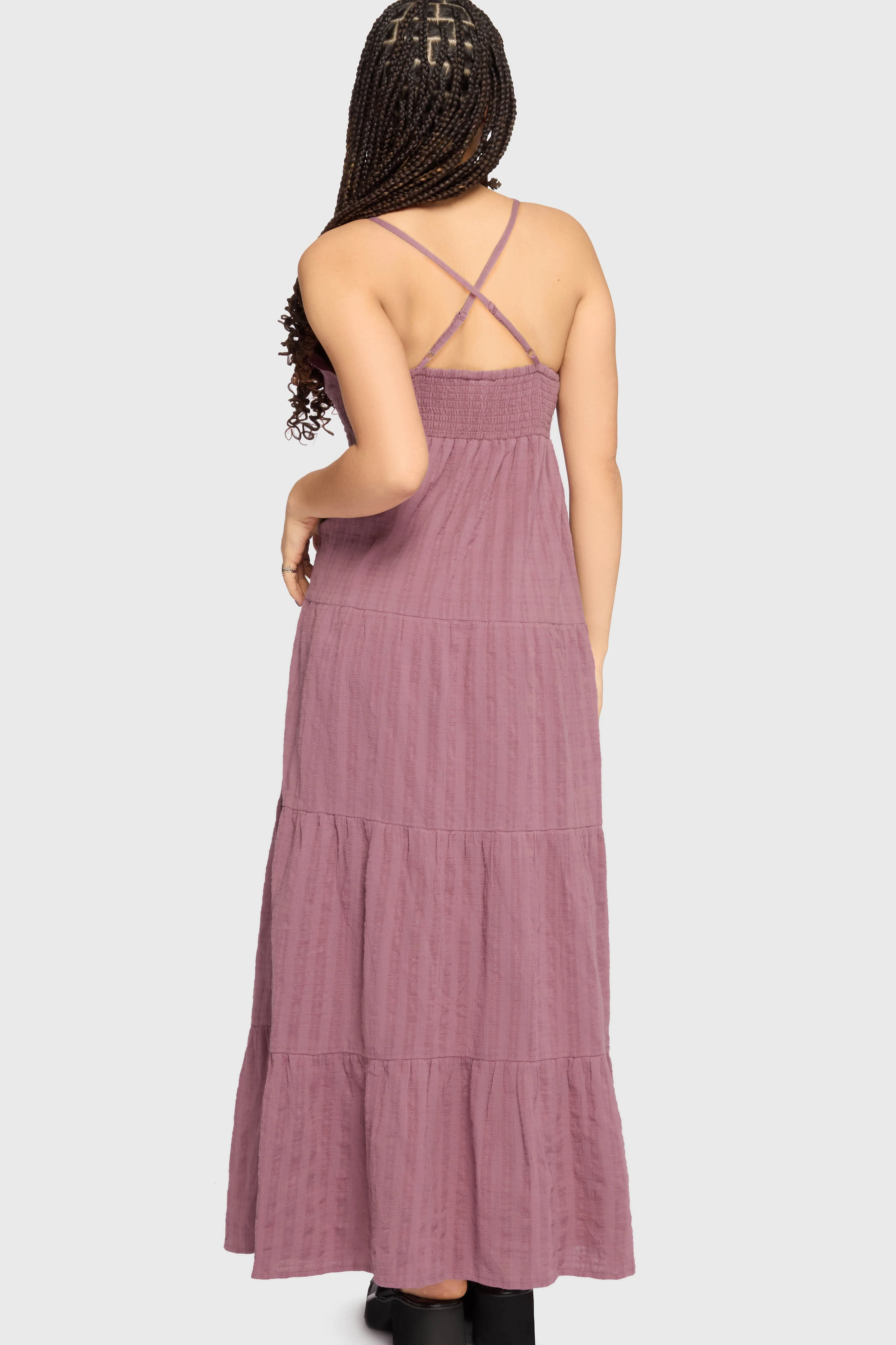 Gaia Adorned Textured Dress - Image 4