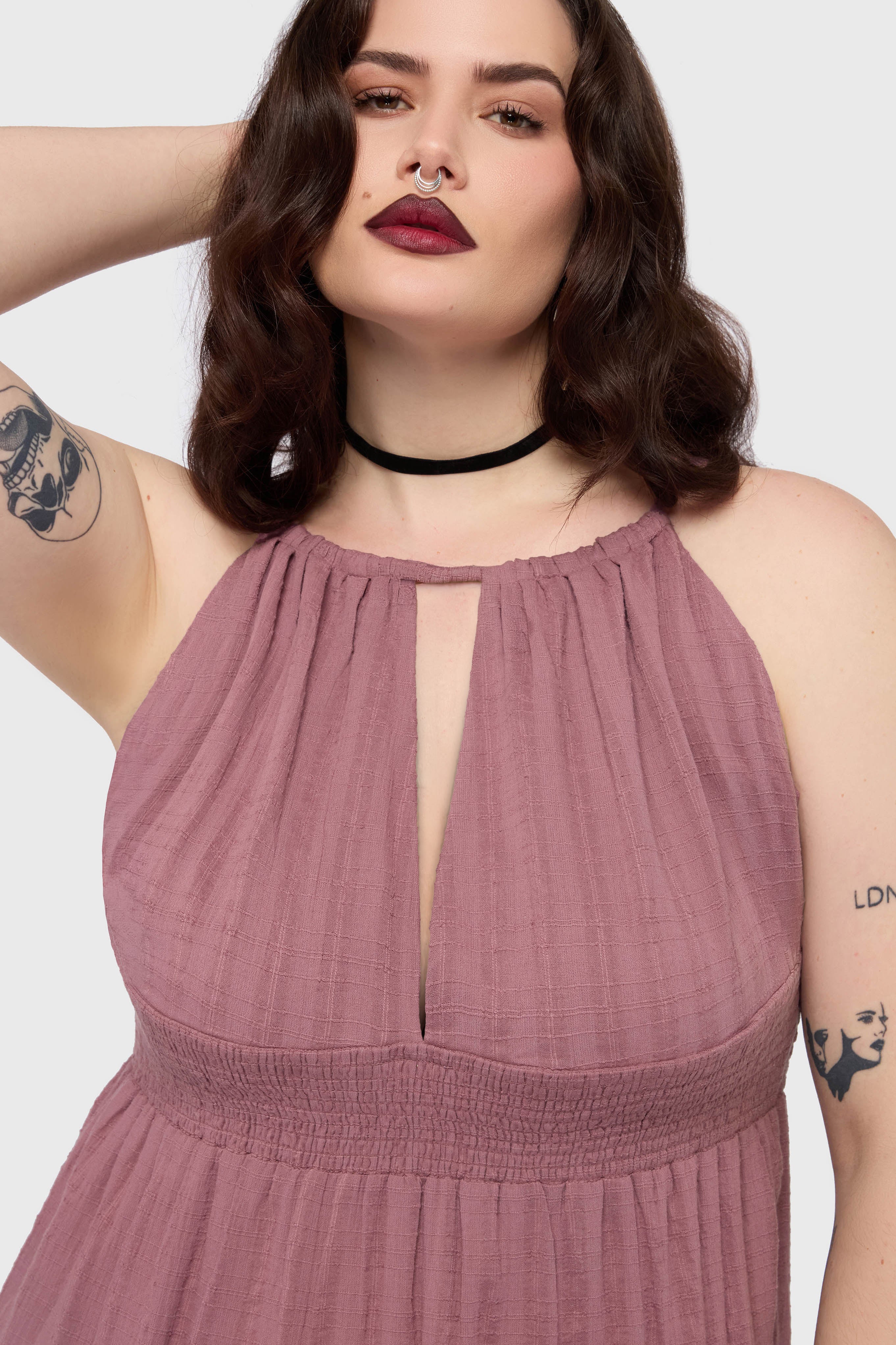 Gaia Adorned Textured Dress - Image 5