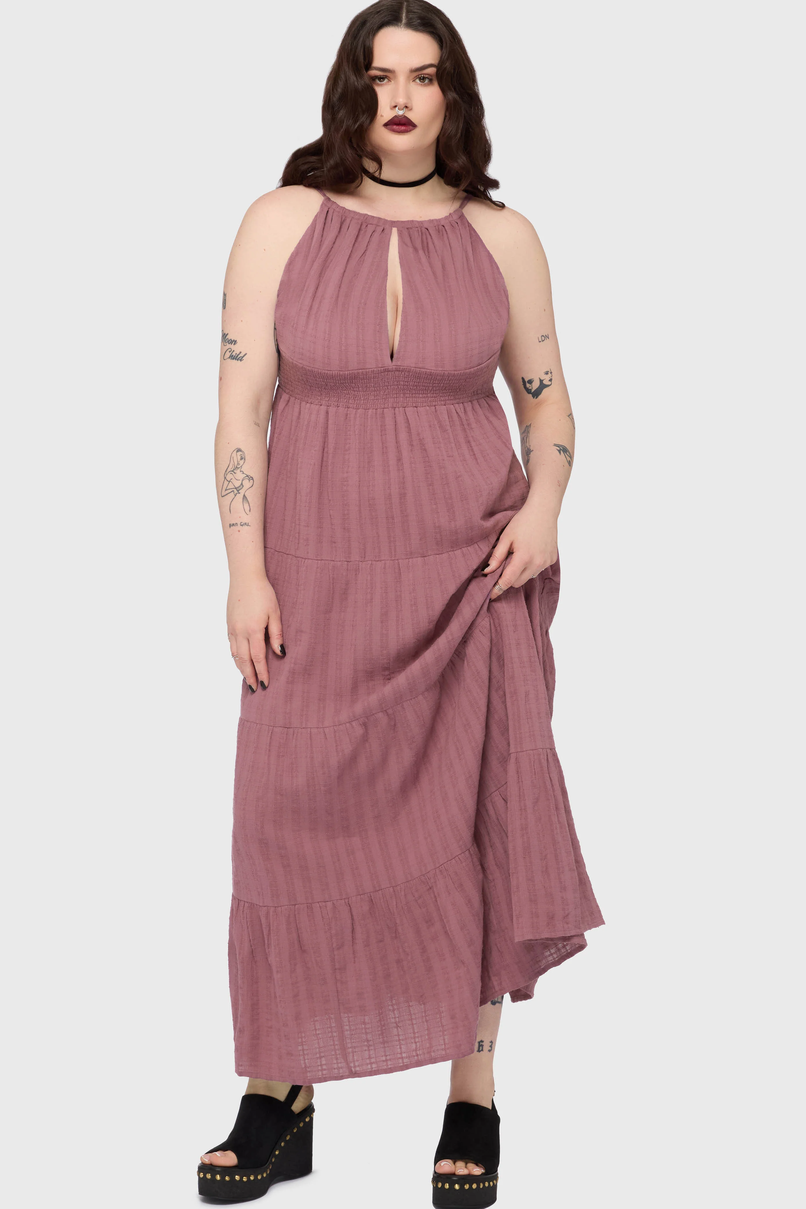 Gaia Adorned Textured Dress - Image 6