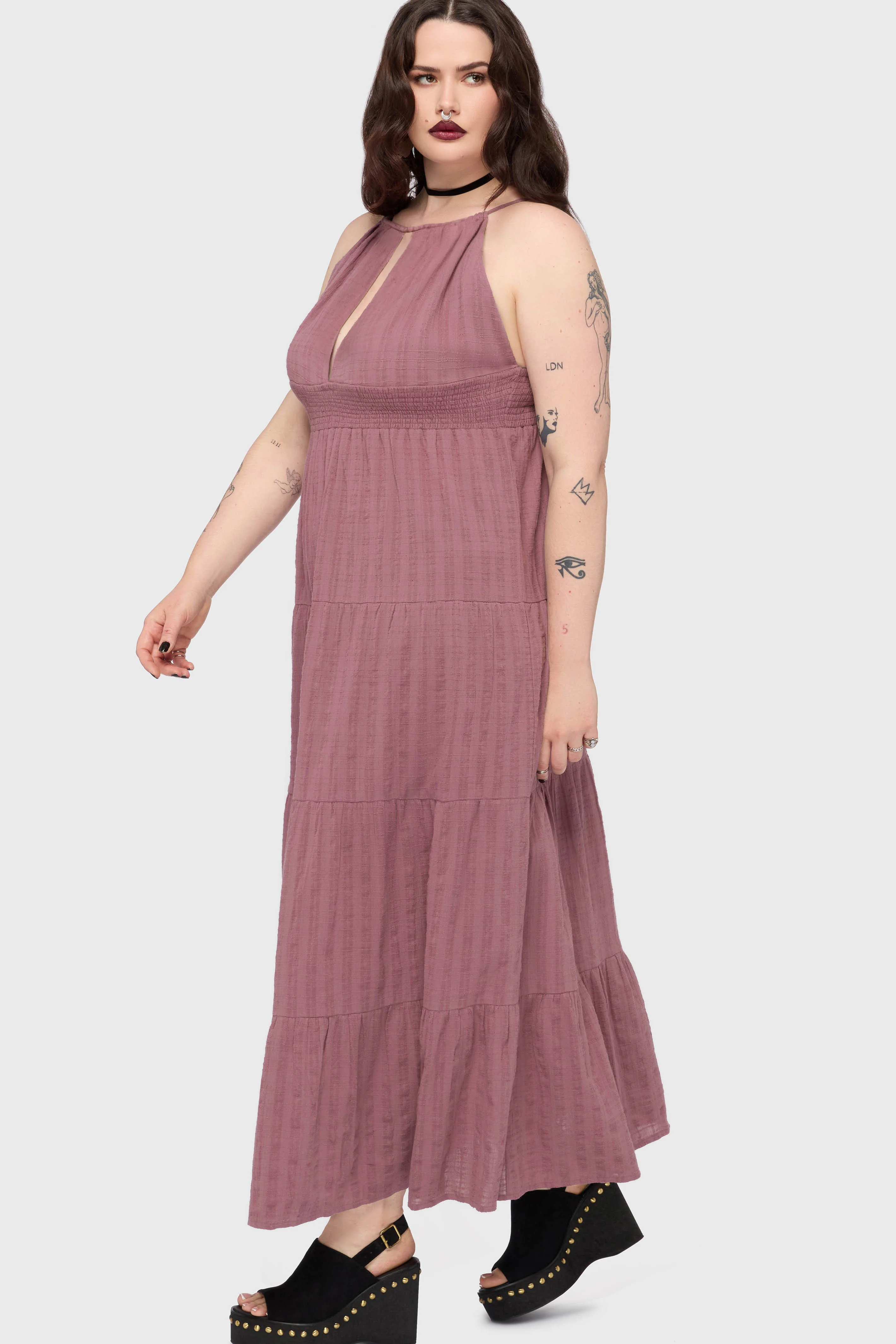 Gaia Adorned Textured Dress - Image 7