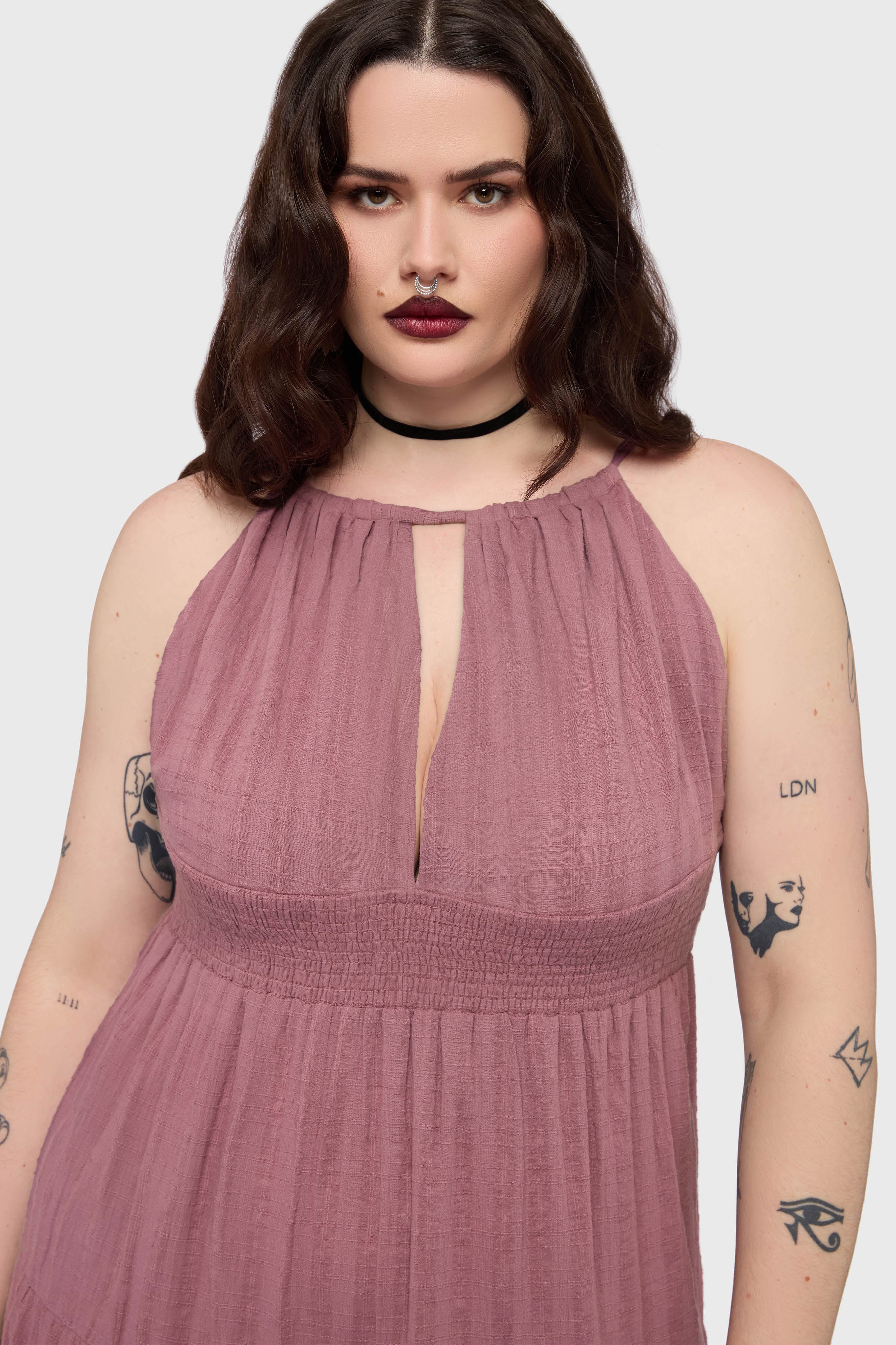 Gaia Adorned Textured Dress - Image 8