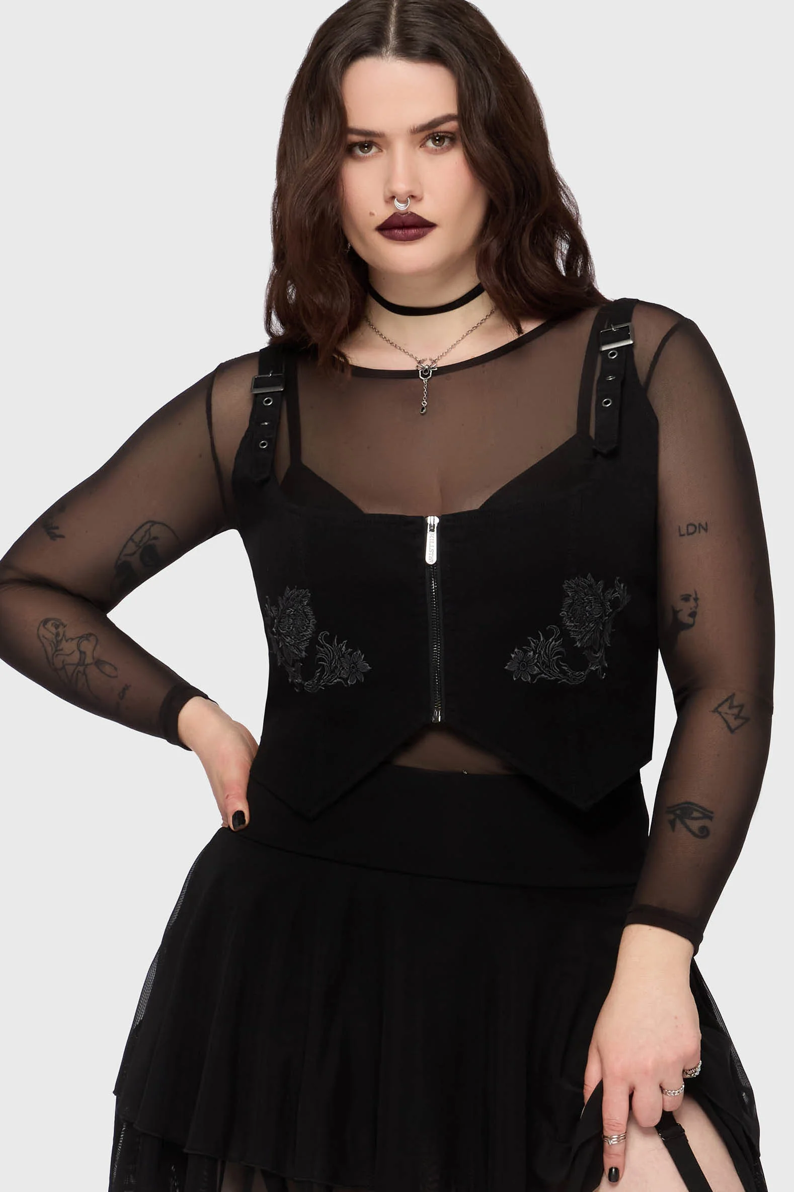Gaia Adorned Underbust Corset - Image 5