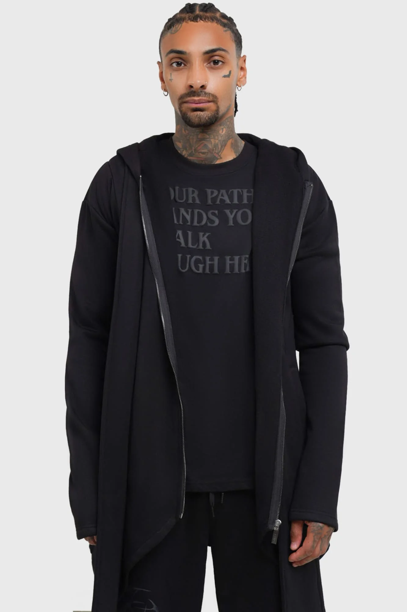 Hardcoded Poetry Longline Hoodie - Image 7