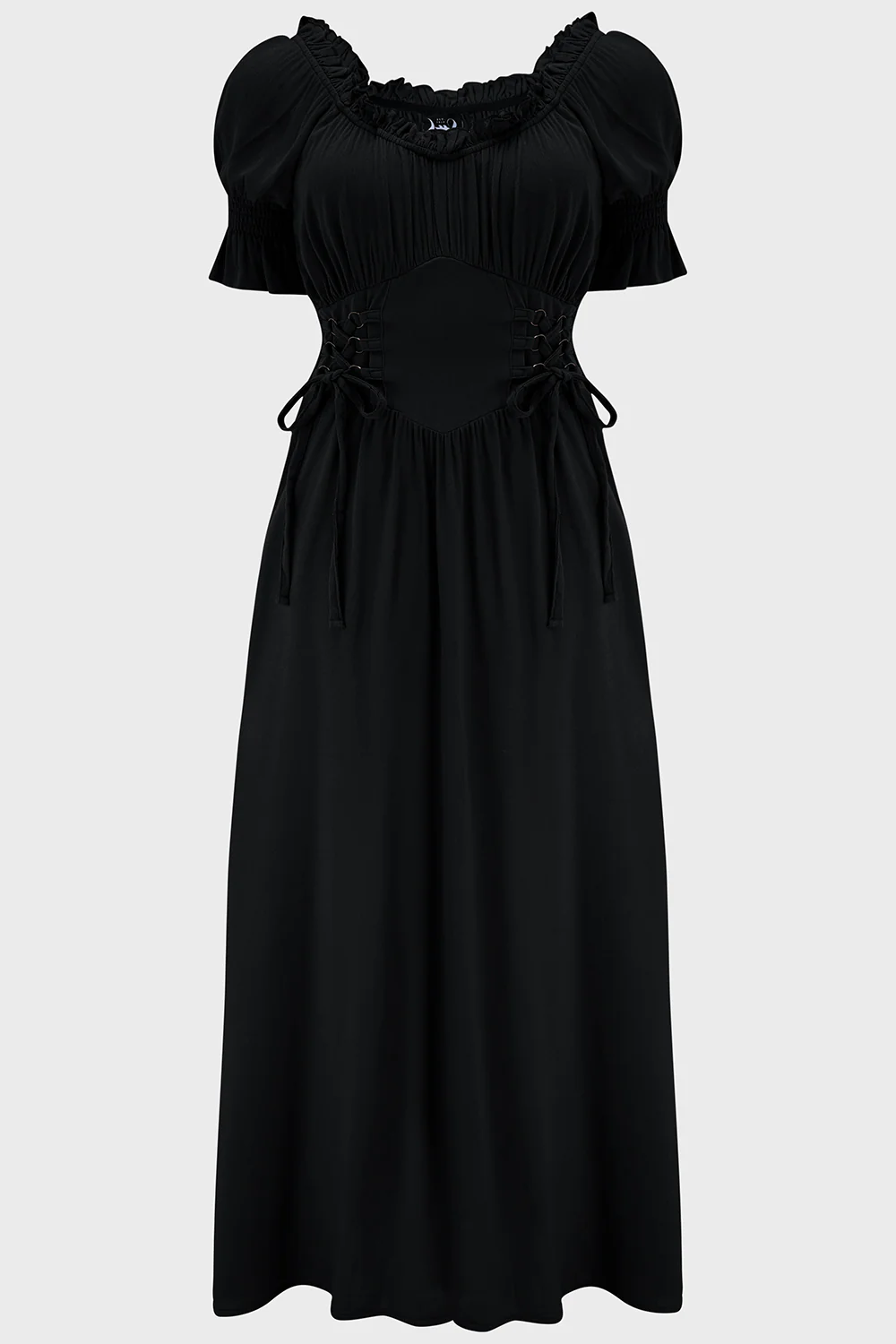 Jocasta Maxi Dress Short Sleeve [BLACK] - Image 5