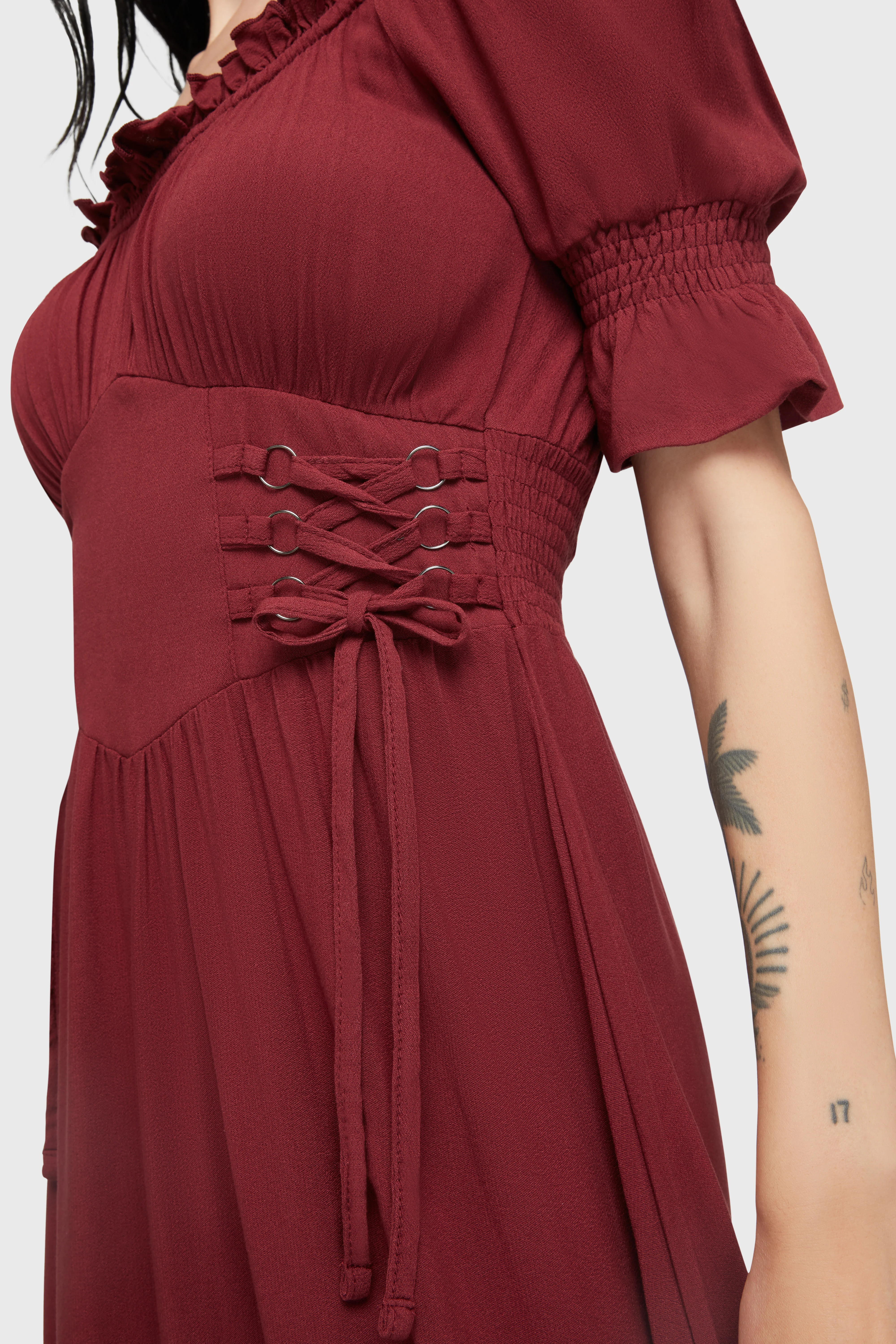 Jocasta Maxi Dress Short Sleeve [RED] - Image 3