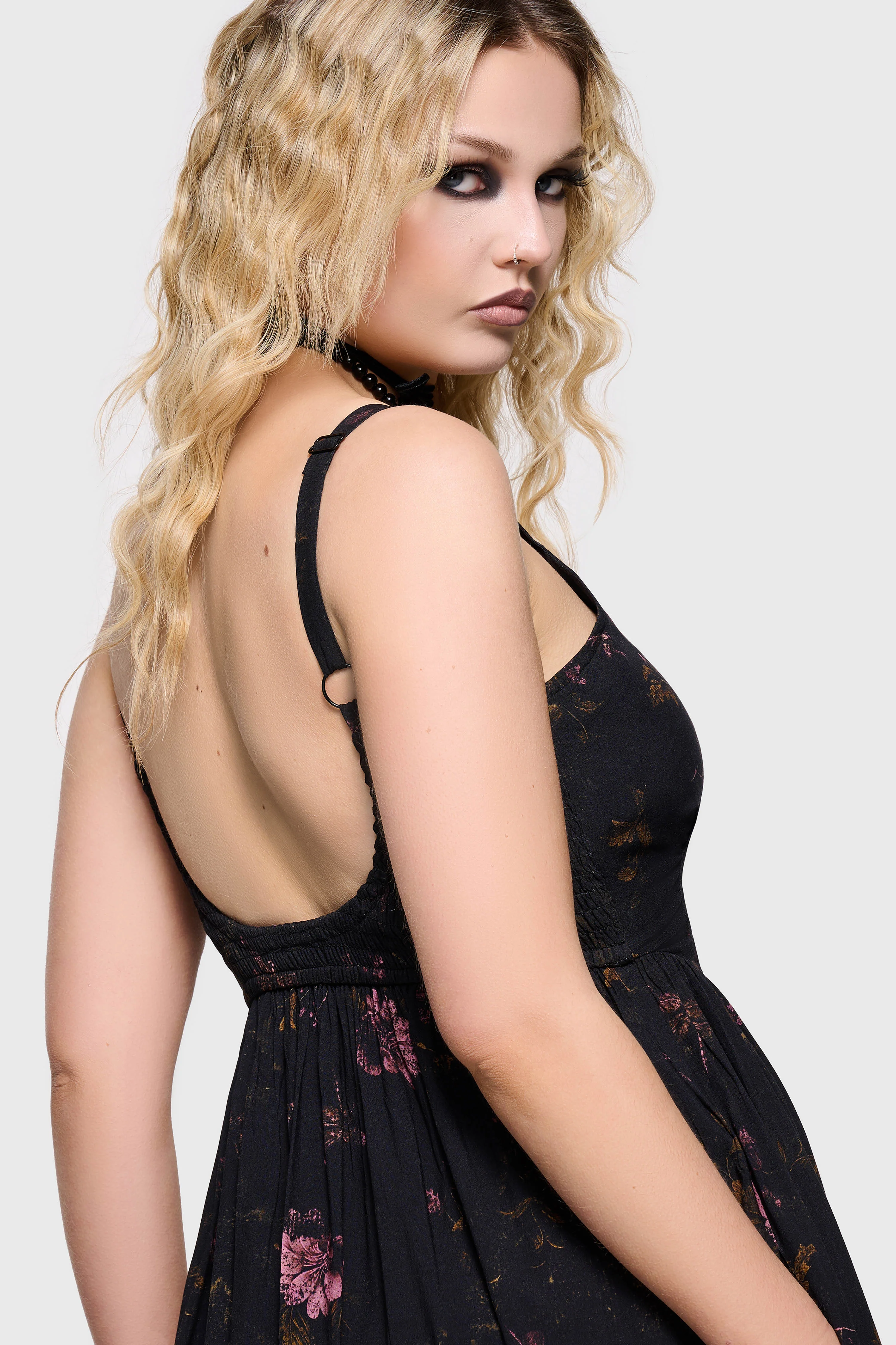 Junniper Maxi Dress [BLACK/PINK] - Image 5