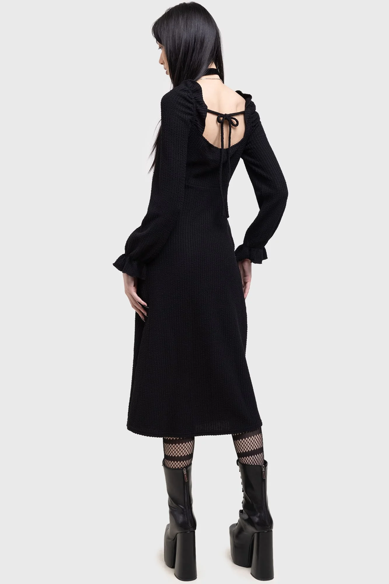 Shadow Weave Midi Dress - Image 4