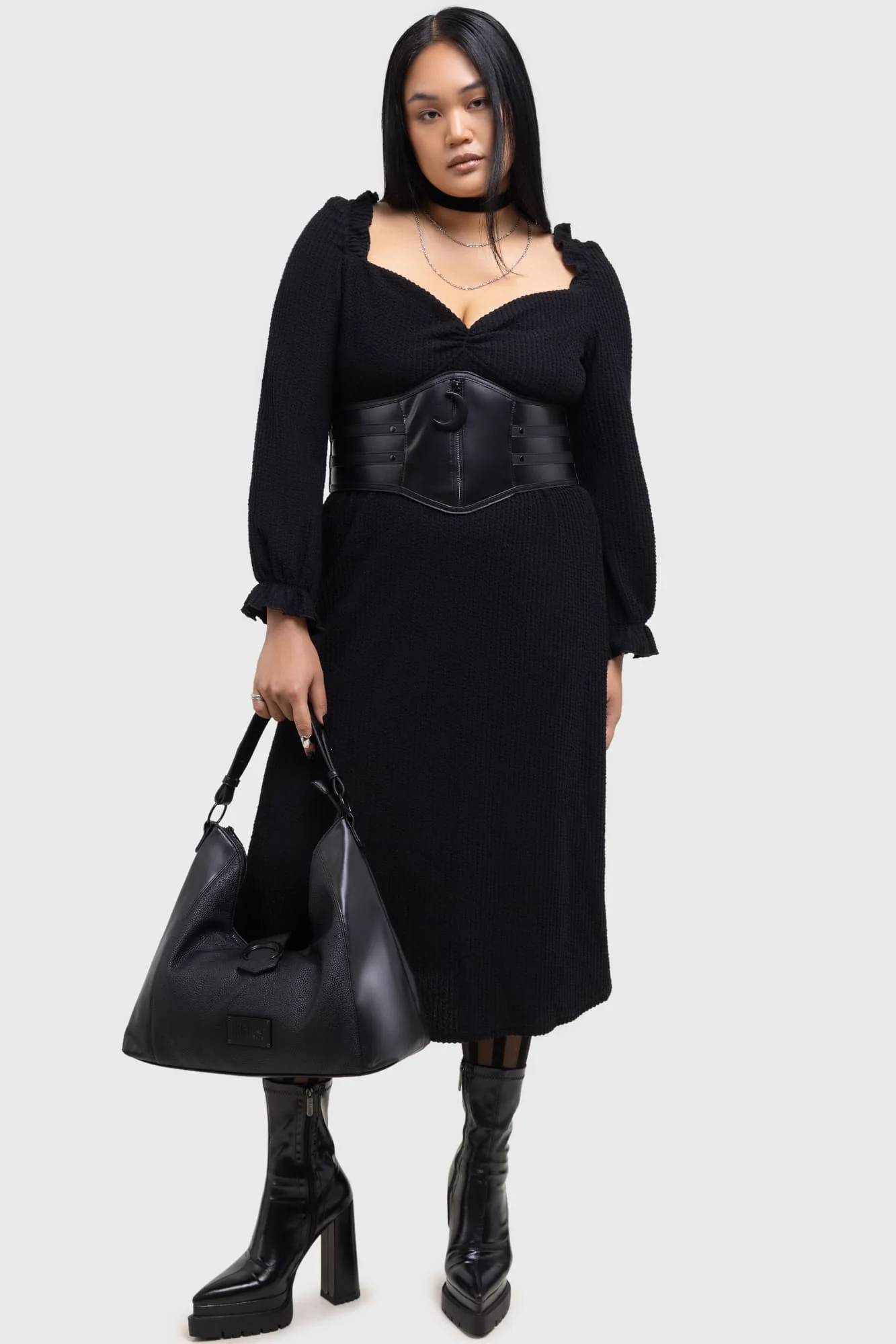 Shadow Weave Midi Dress - Image 9