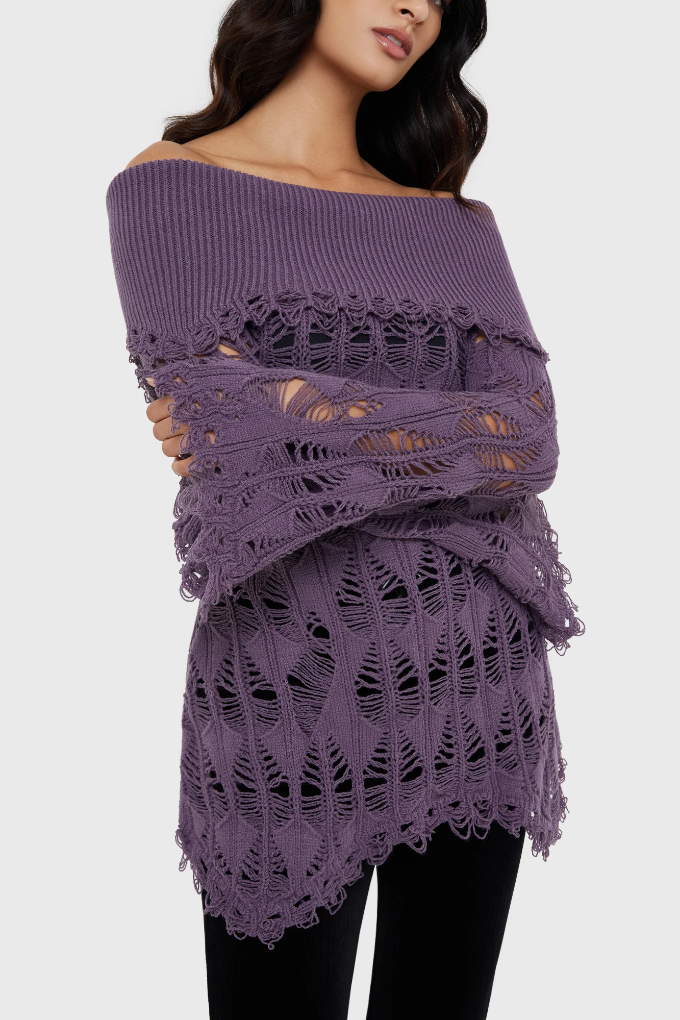 Shadow Wine Sweater [PURPLE] - Image 3