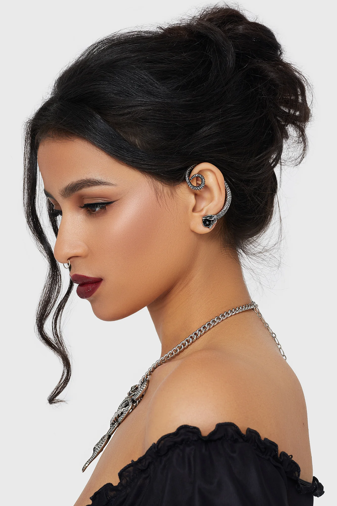 Snake Venom Ear Climber Earring - Image 3
