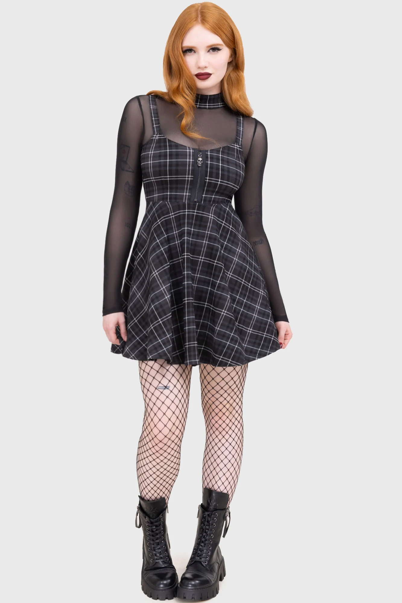Tartan Riot Dress [GREY] - Image 3