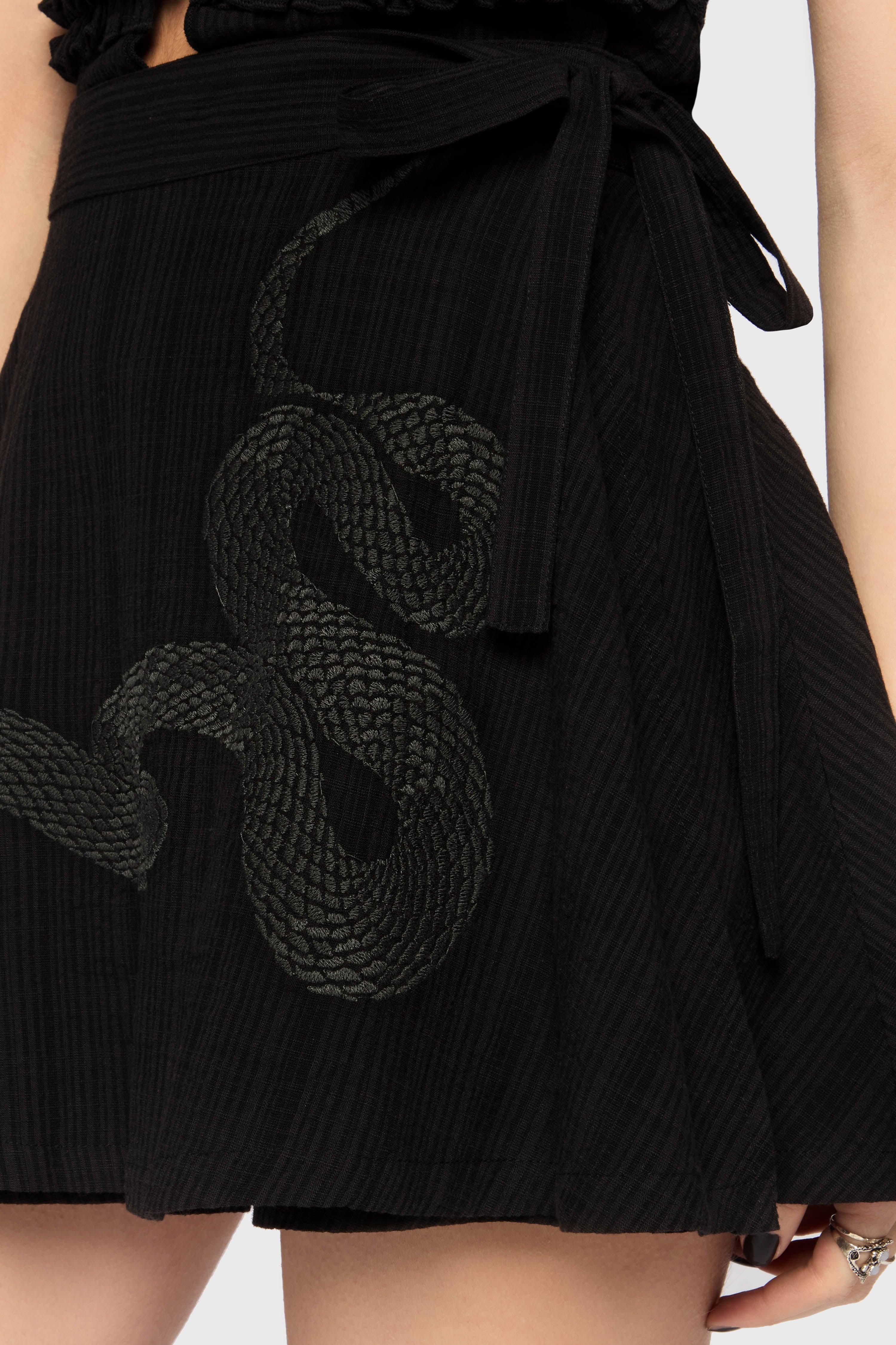 The Hollow Embroidered Mini Skirt - Image 3